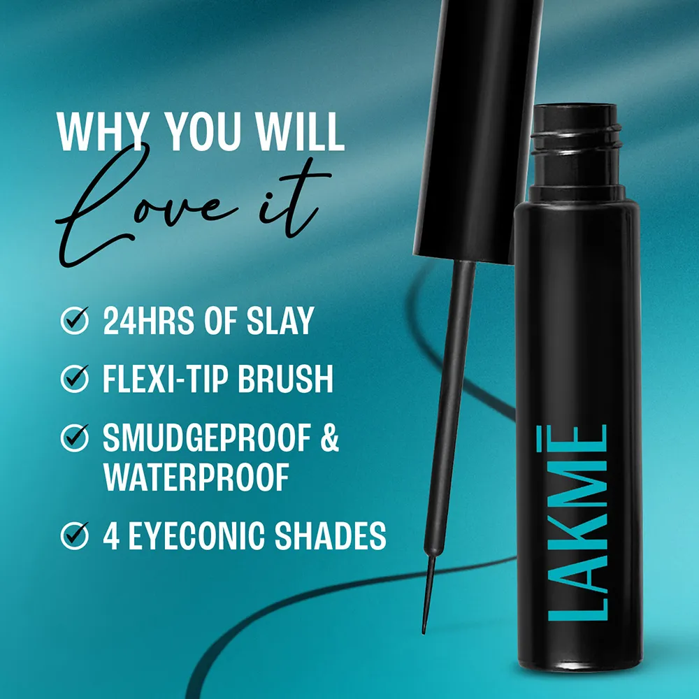 Lakme 9 to 5 Eyeconic Liquid Eyeliner | Smudgeproof |Waterproof | Lasts upto 24 Hrs | Black |4.5 ml - Image 7