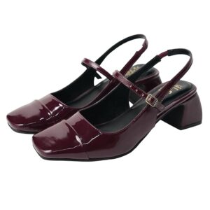 Theater Women Slingback Block Heel Sandals I Stylish & Comfortable I Faux Leather I Formal & Casual Wear